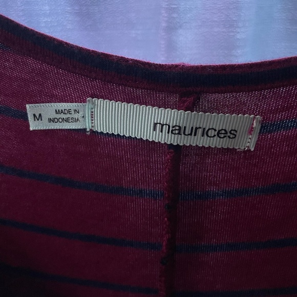 Medium red striped Maurices dress. - Picture 3 of 3